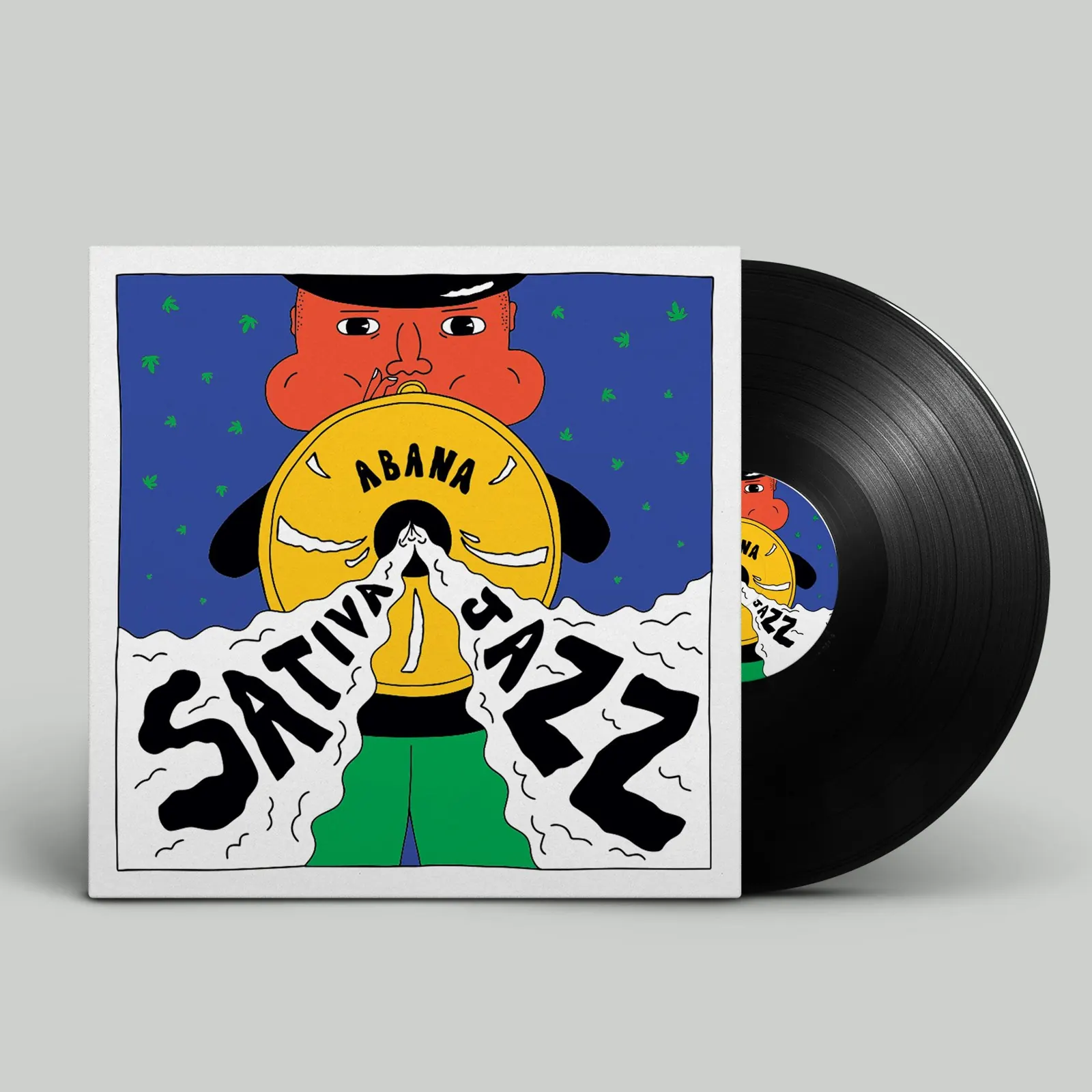 Abana record cover illustration on vinyl