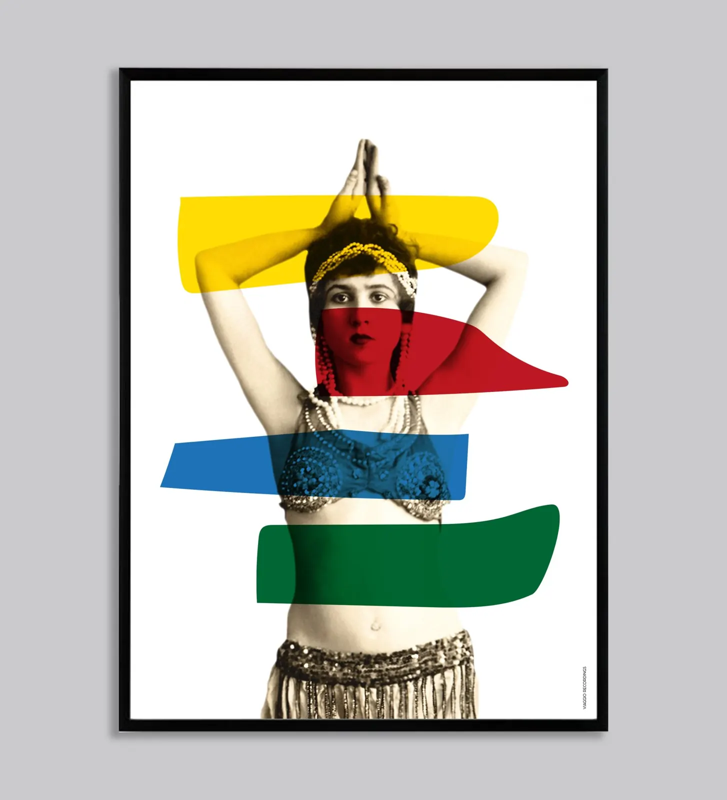 Viaggio Recordings cover illustration, framed