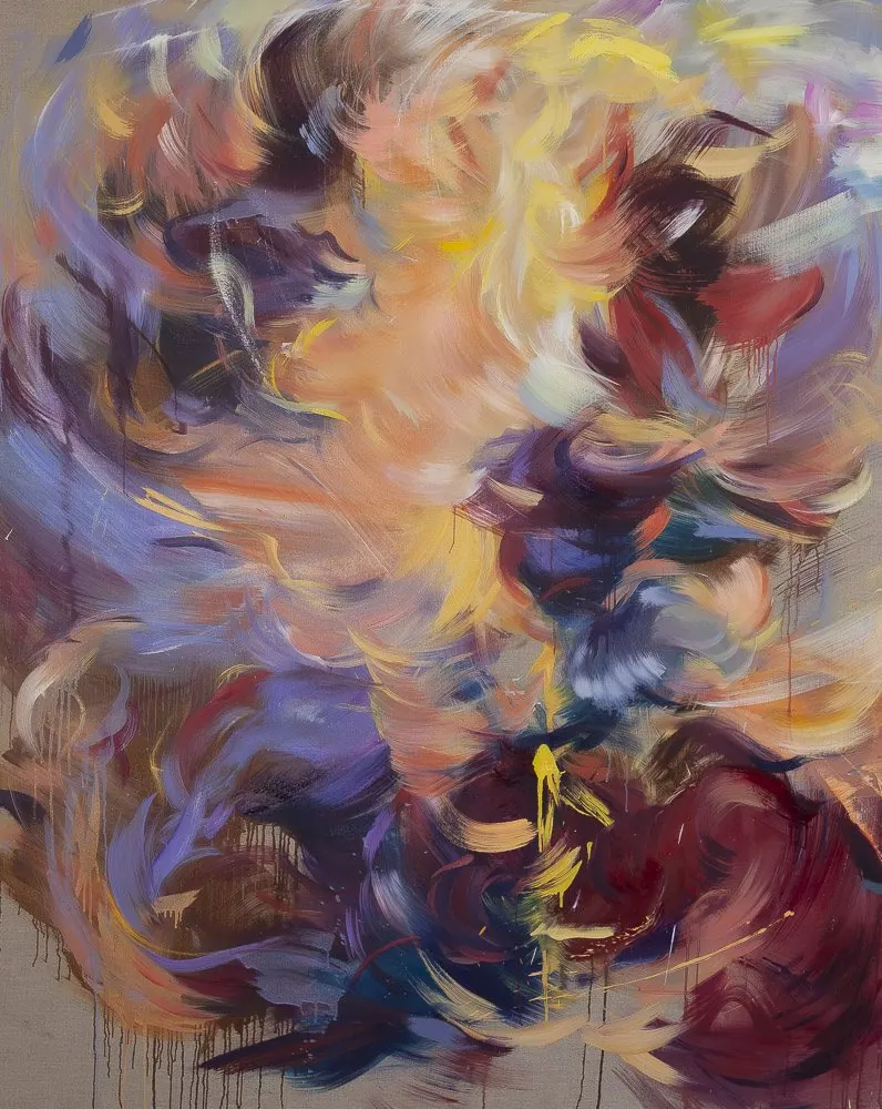 Painting by Shooq AlShawi, catalogue photograph