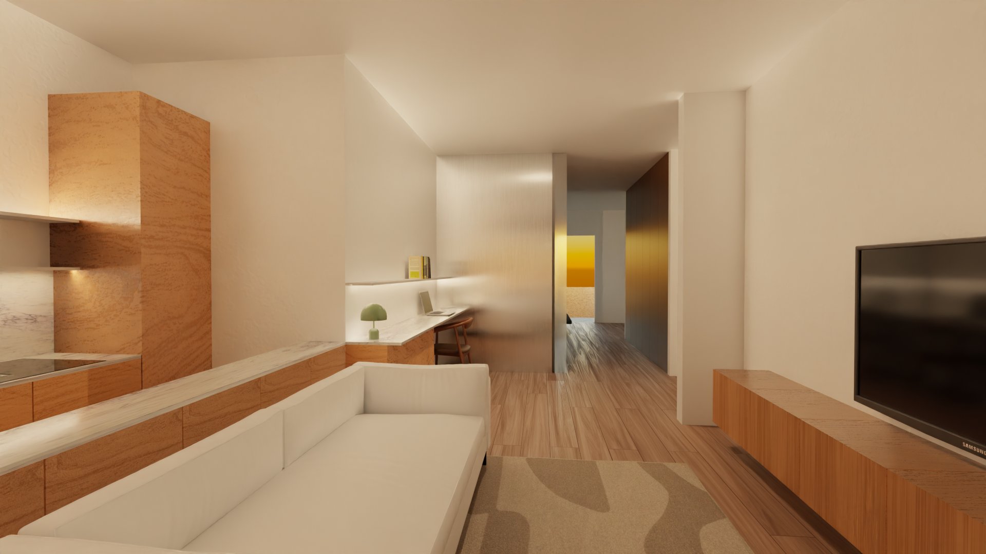 Living room after render